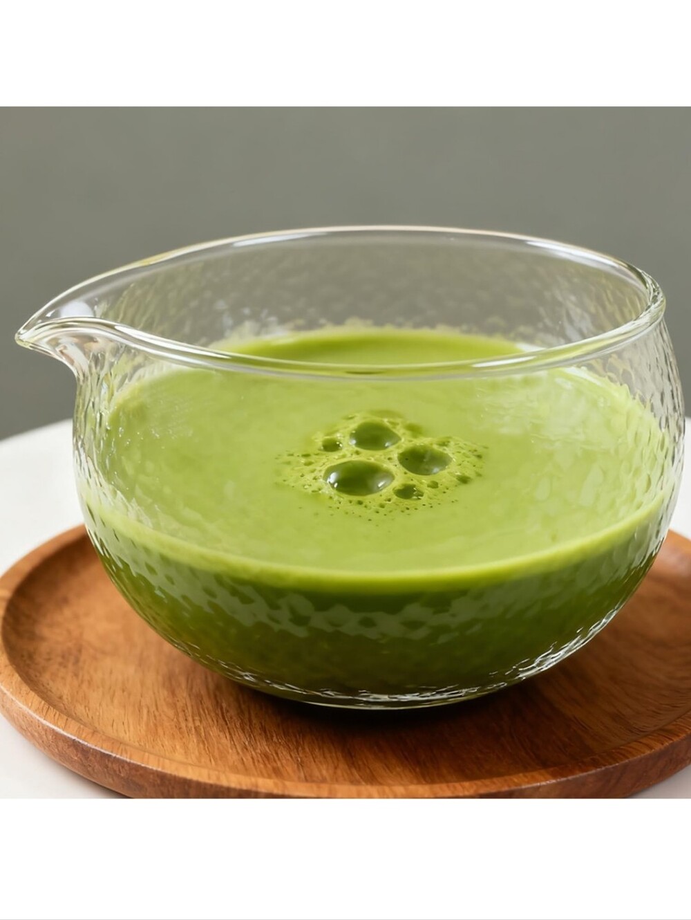 Glass Matcha Bowl With Spout,Textured Glass Chawan Matcha Green Tea Whisk Bowls